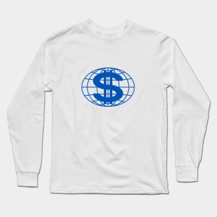 Globe and dollar Long Sleeve T-Shirt